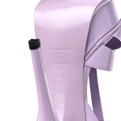 Saint Laurent Patent Tribute 105 Platform Sandals 40 Lavender 8 of 14