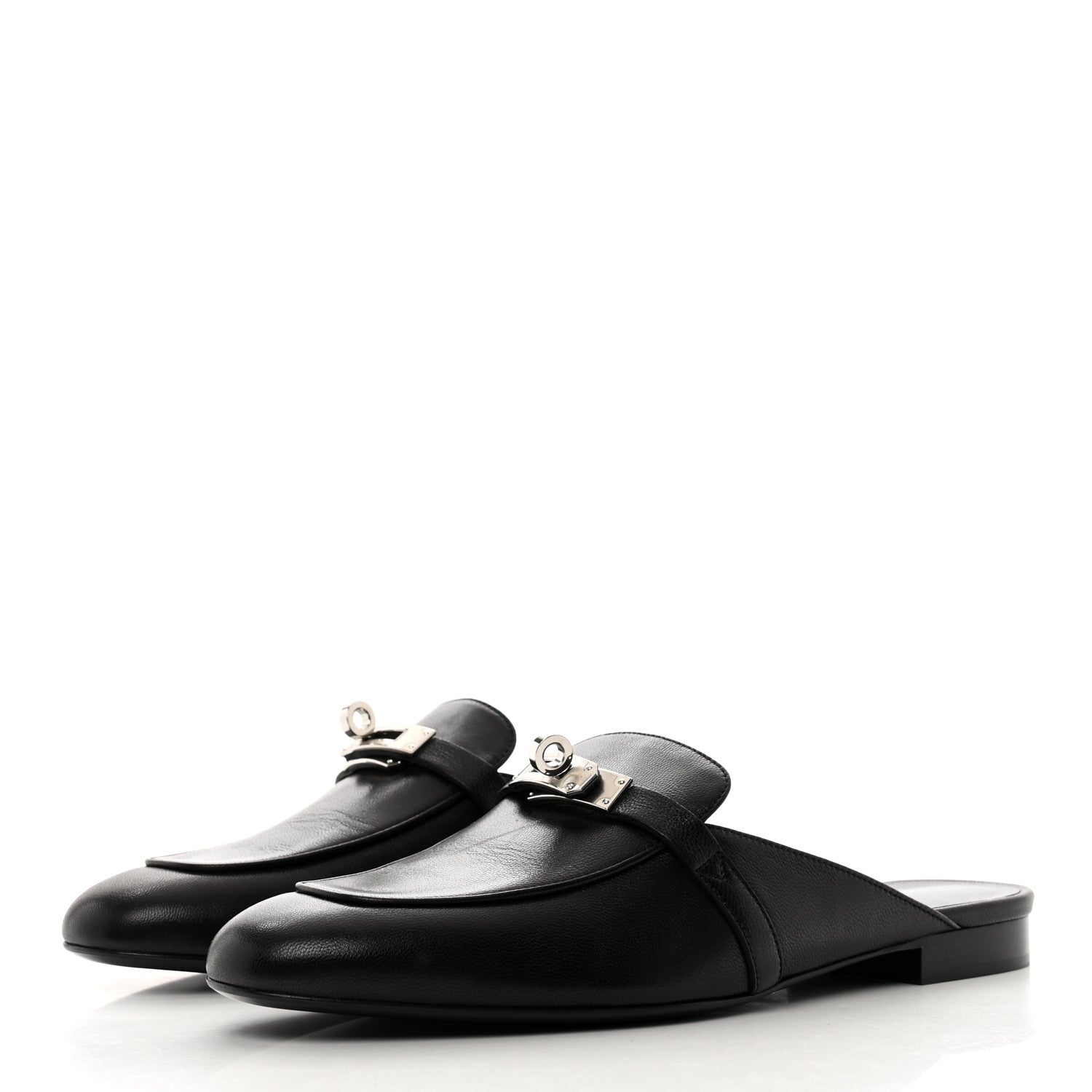 Hermes Goatskin Oz Mules 40 Black 3 of 9