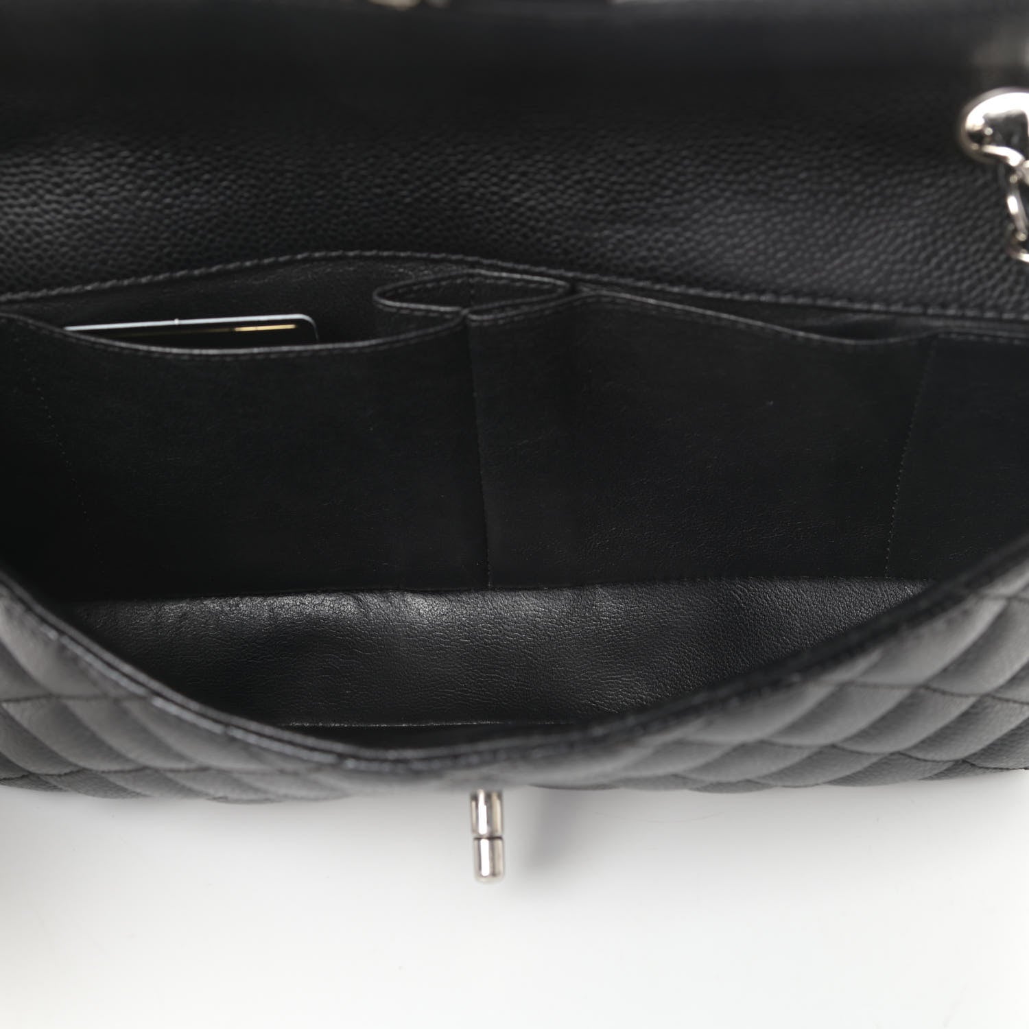 Chanel Caviar Quilted East West Flap Black 5 of 10