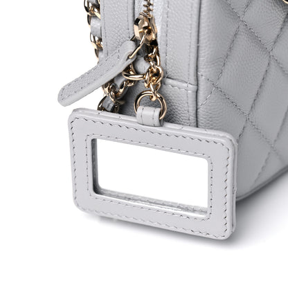 Chanel Caviar Quilted Camera Case Grey 5 of 5