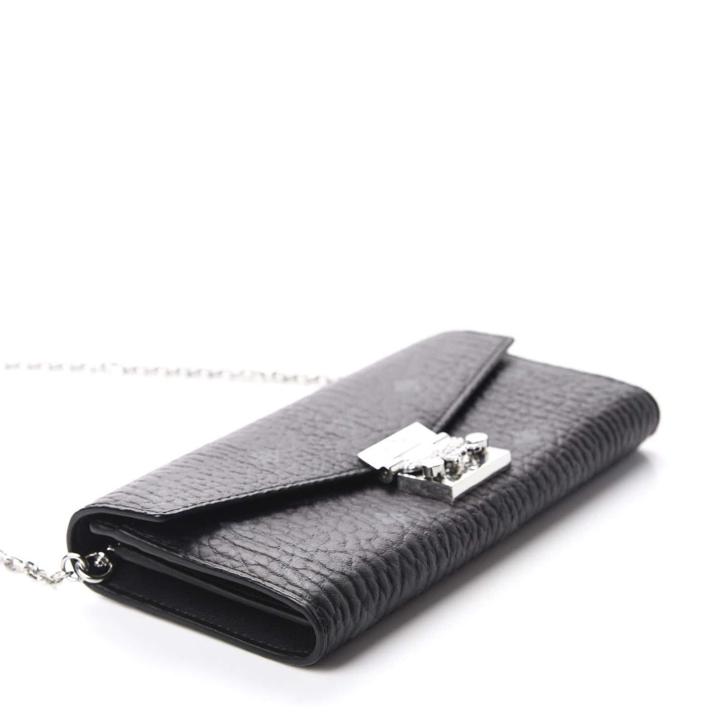 Visetos Large Patricia Wallet On Chain Black