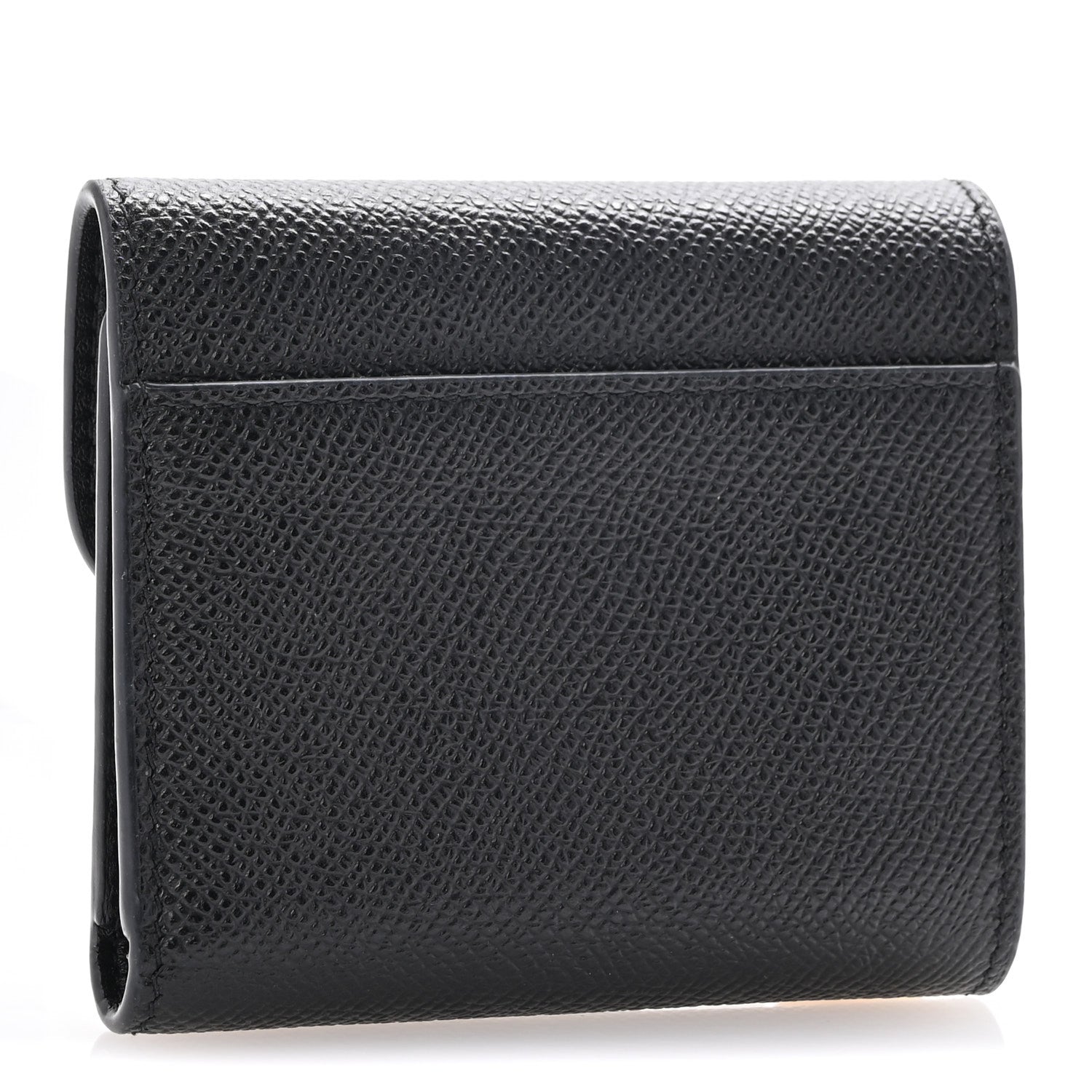 Christian Dior Grained Calfskin Saddle Lotus Wallet Black 3 of 10