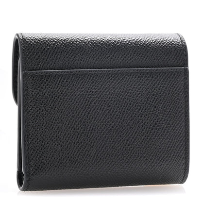 Christian Dior Grained Calfskin Saddle Lotus Wallet Black 3 of 10