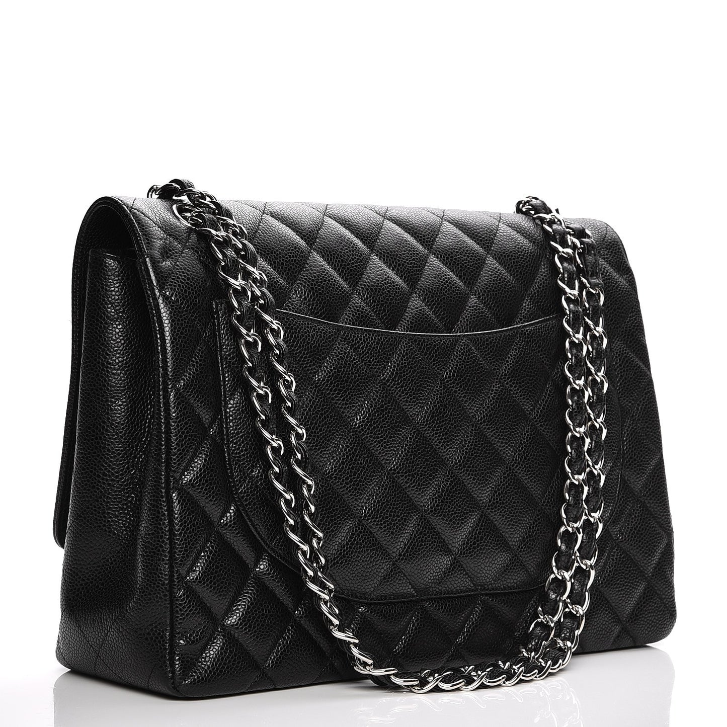 Caviar Quilted Maxi Single Flap Black
