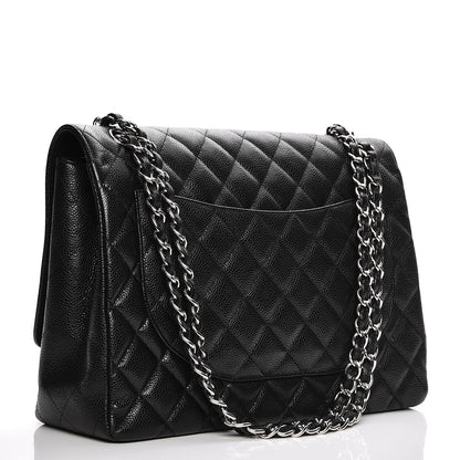 Chanel Caviar Quilted Maxi Single Flap Black 3 of 8