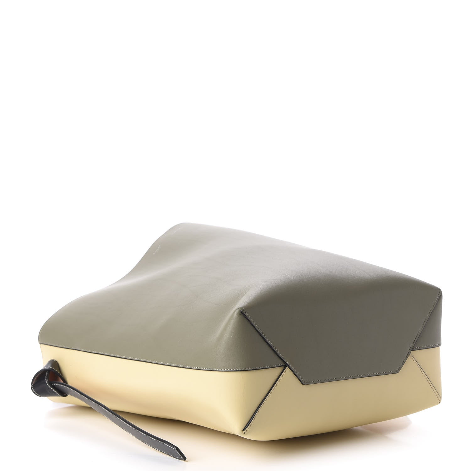 Celine Shiny Smooth Calfskin Small Twisted Cabas Light Khaki Cream 4 of 9