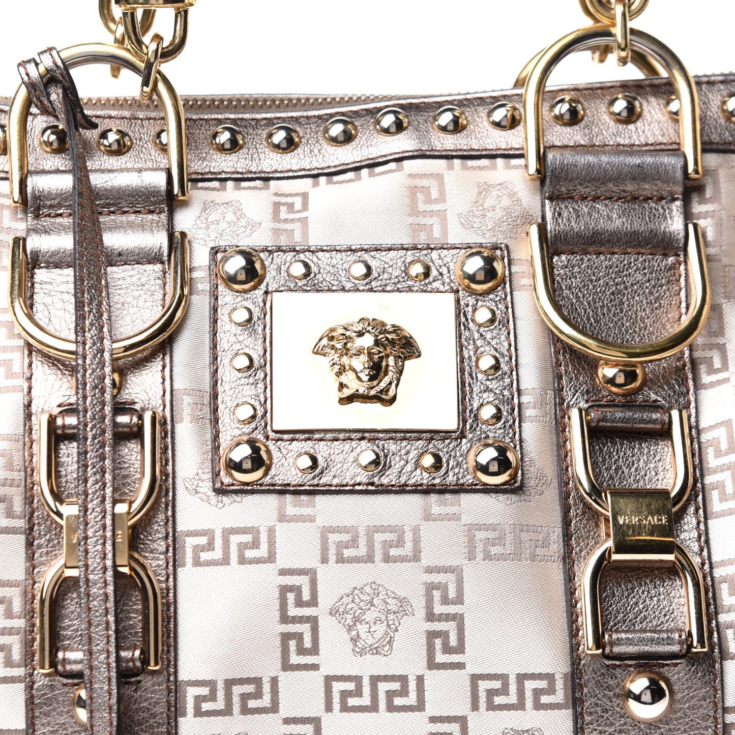 Metallic Calfskin Snap Out Of It Bag Bronze
