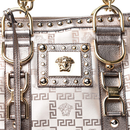 Versace Metallic Calfskin Snap Out Of It Bag Bronze 6 of 28