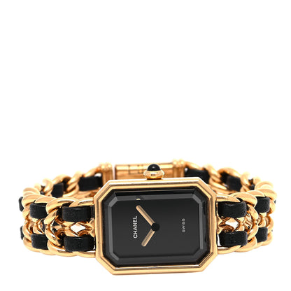 Chanel Stainless Steel Lambskin 20mm Chain Premiere Quartz Watch Gold M 2 of 4