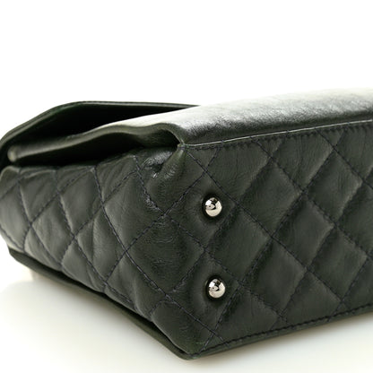 Chanel Calfskin Flap Bag Dark Green 9 of 11