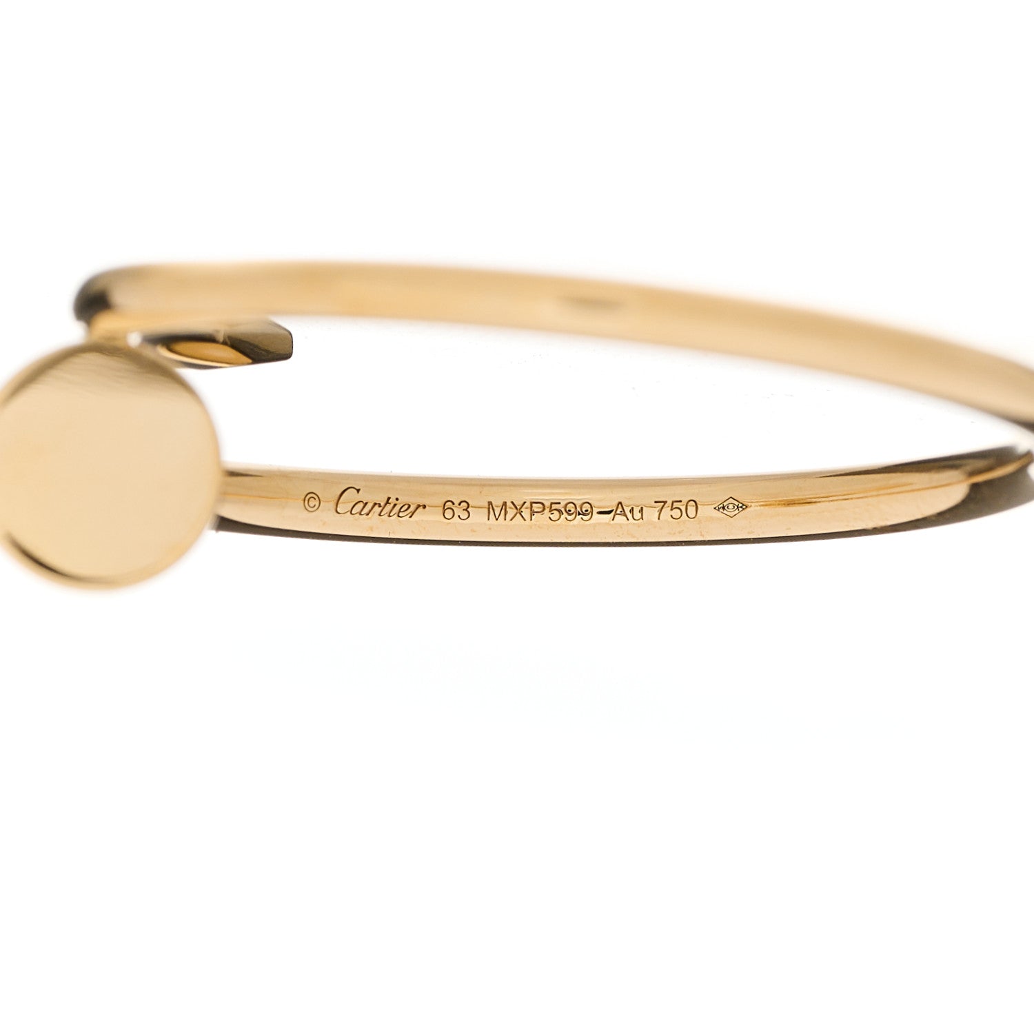 Cartier 18K Yellow Gold Small Juste Un Clou Ring 63 10.5 3 of 3