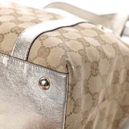 Gucci Monogram Medium Abbey Tote Metallic 10 of 18