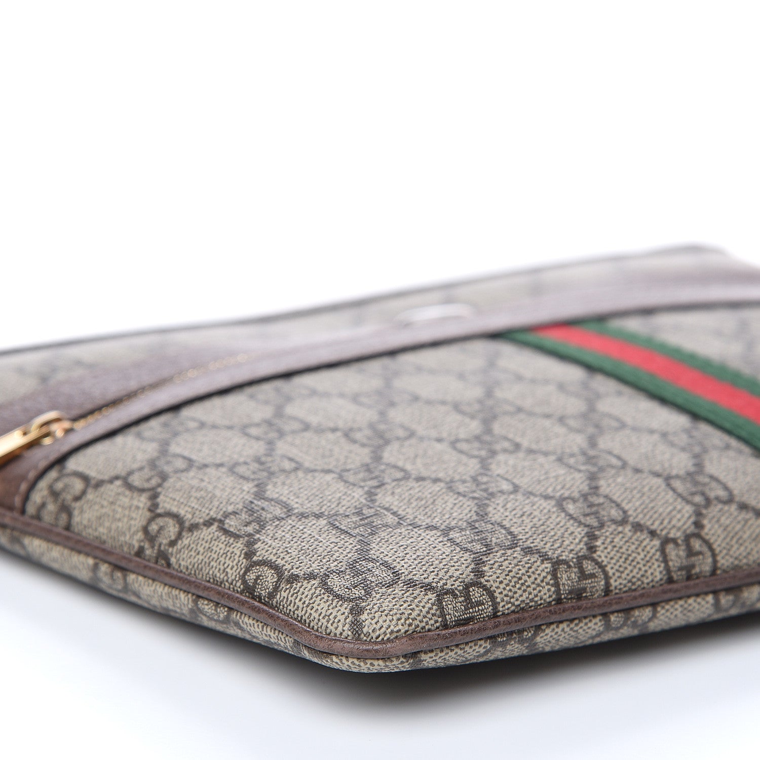 Gucci GG Supreme Monogram Large Ophidia Pouch Clutch Brown 8 of 10