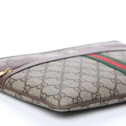 Gucci GG Supreme Monogram Large Ophidia Pouch Clutch Brown 8 of 10