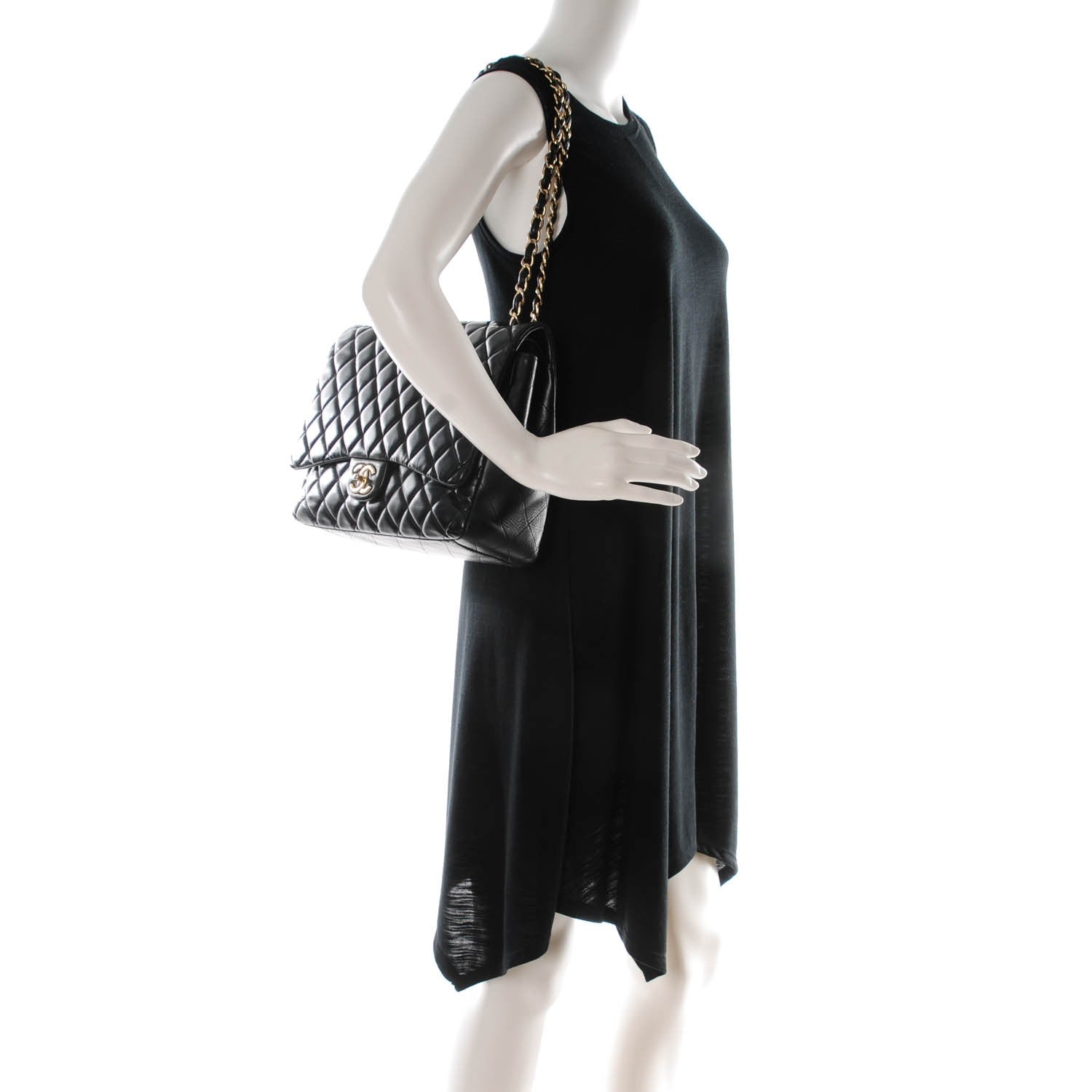 Chanel Lambskin Quilted Maxi Double Flap Black 2 of 11