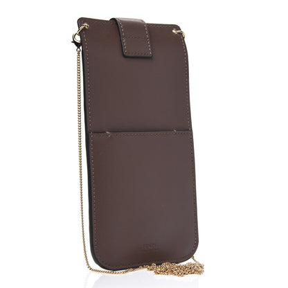 Fendi Vitello Soft F is Fendi Bi-Color FF 1974 Embossed Phone Pouch Maya Black 2 of 4
