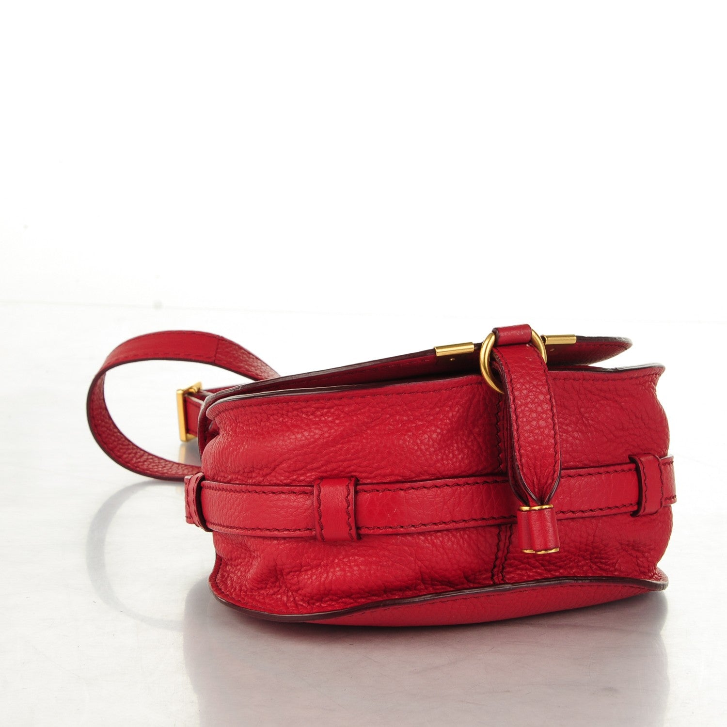 Chloe Calfskin Mini Marcie Round Crossbody Bag Red 4 of 8