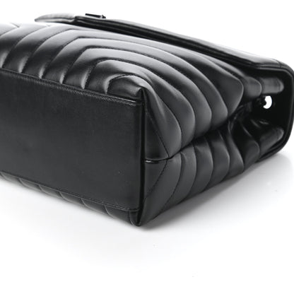 Saint Laurent Calfskin Y Quilted Monogram Medium Loulou Chain Satchel Black 7 of 10
