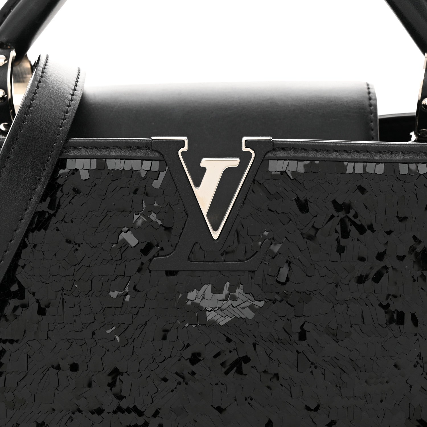 Louis Vuitton Calfskin Sequin Capucines BB Night Fever 7 of 15