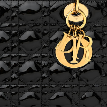 Christian Dior Patent Cannage Medium Lady Dior Black 8 of 11