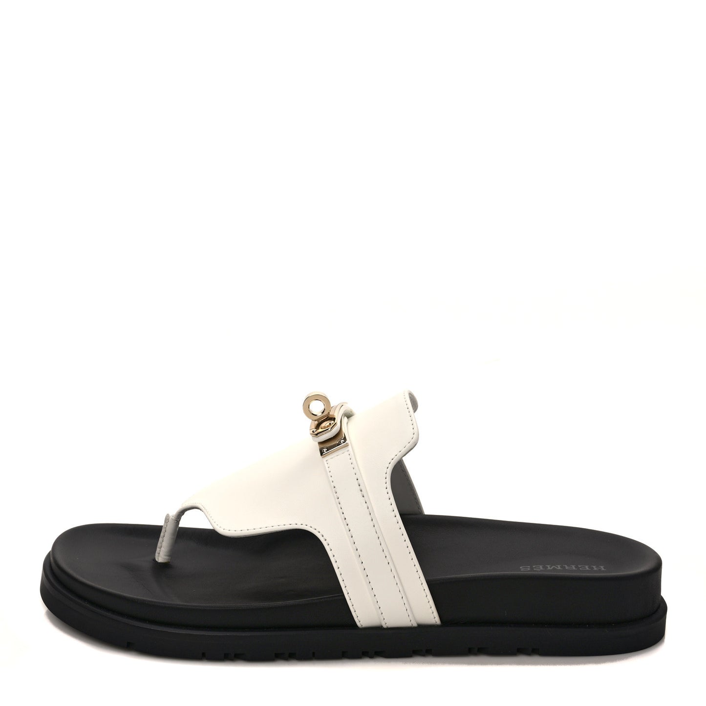 Calfskin Womens Empire Sandals 39 White