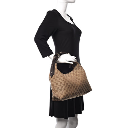 Gucci Monogram Medium Horsebit Chain Hobo Dark Brown 2 of 10