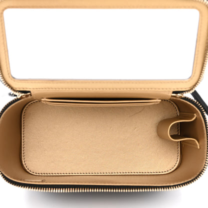 Chanel Lambskin Quilted Pearl Crush Small Vanity Case With Chain Black 5 of 11