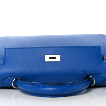 Hermes Epsom Kelly Sellier 25 Bleu Zellige 14 of 38