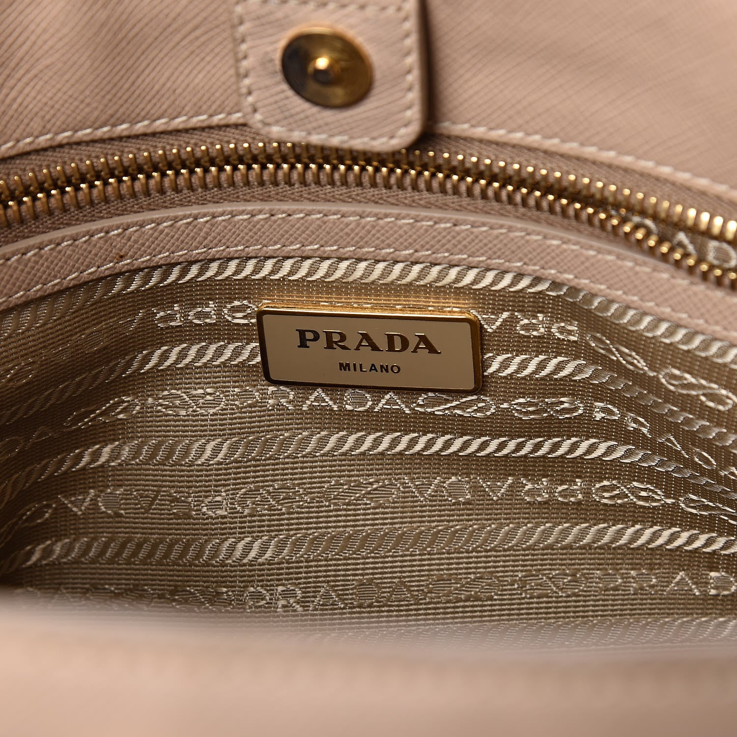 Prada Saffiano Lux Small Tote Sabbia 7 of 15