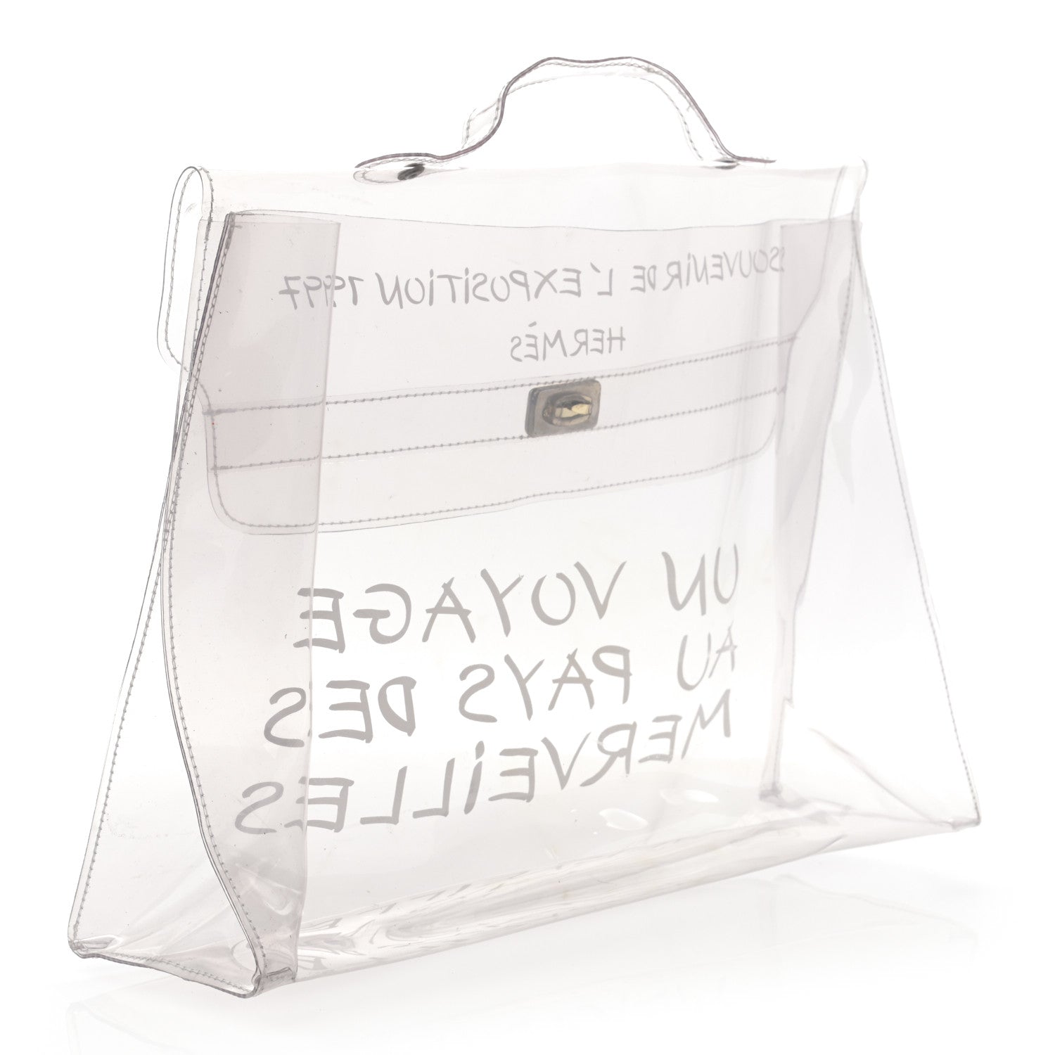 Hermes Vinyl Souvenir De L'Exposition Kelly Transparent 3 of 11