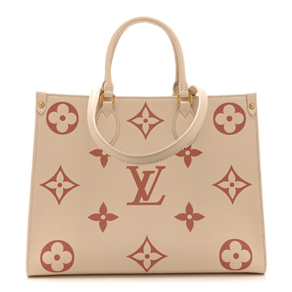 Louis Vuitton Empreinte Monogram Giant Onthego MM Creme Rose Trianon 1 of 9