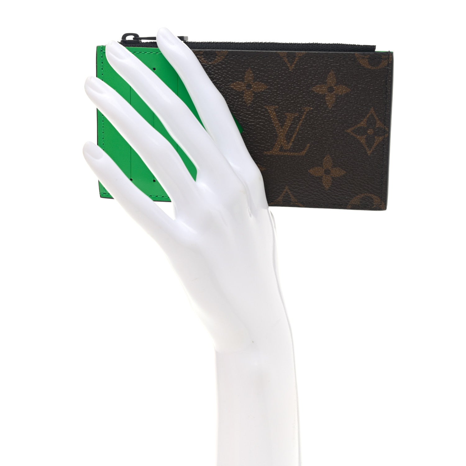Louis Vuitton Monogram Taiga Coin Card Holder Green 2 of 7