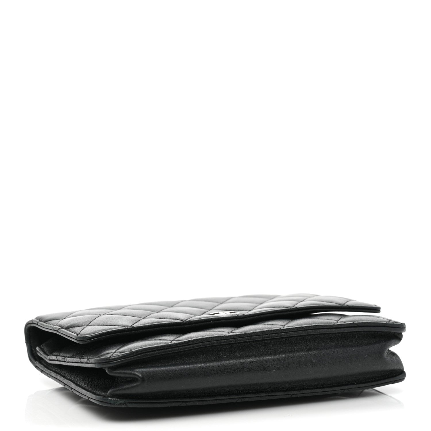 Chanel Lambskin Quilted Wallet On Chain WOC Black 4 of 10