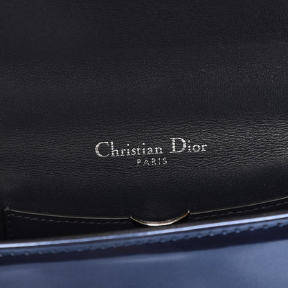 Christian Dior Metallic Patent Micro-Cannage Mini Diorama Flap Bag Blue 6 of 6