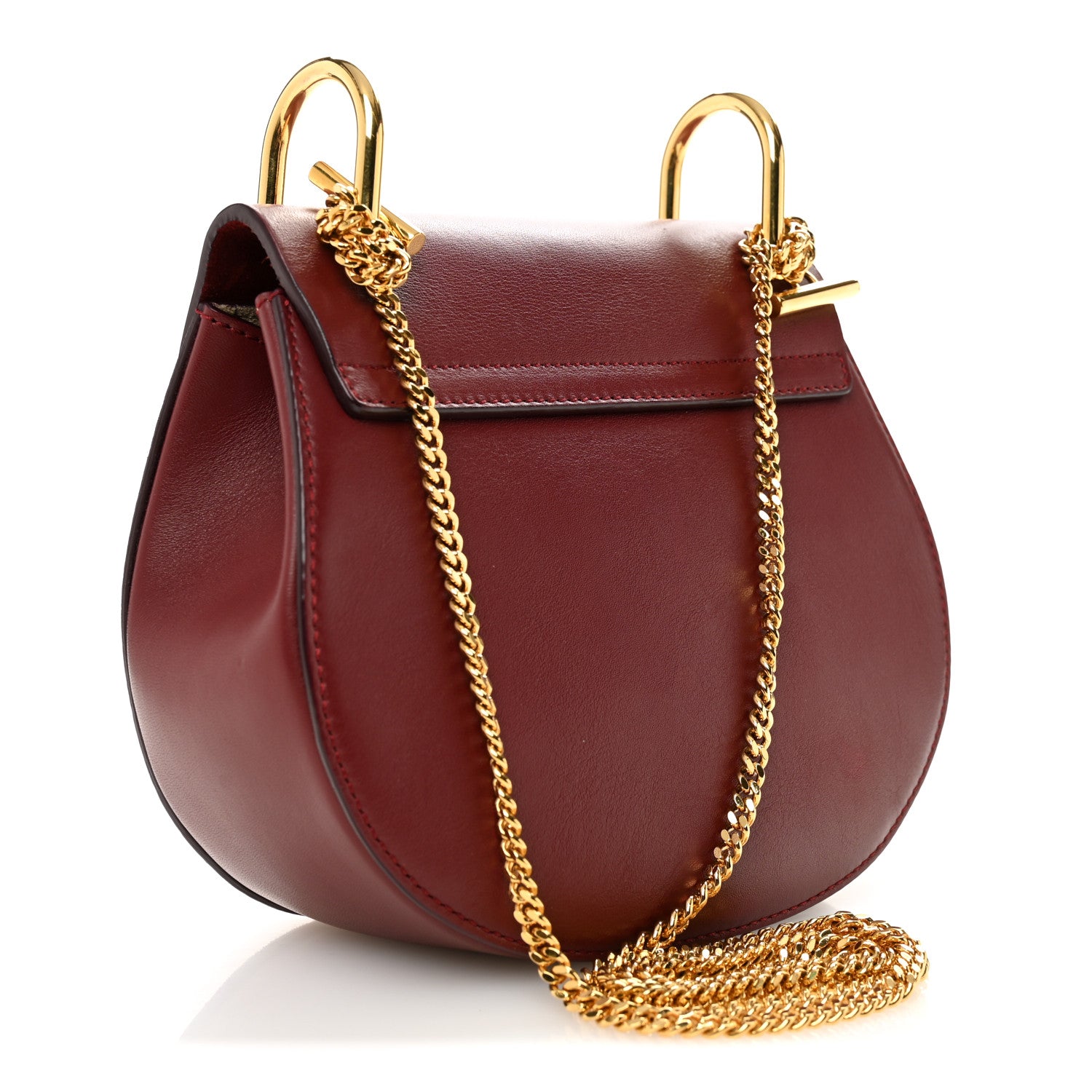 Chloe Smooth Calfskin Mini Drew Shoulder Bag  Wine Purple 3 of 11
