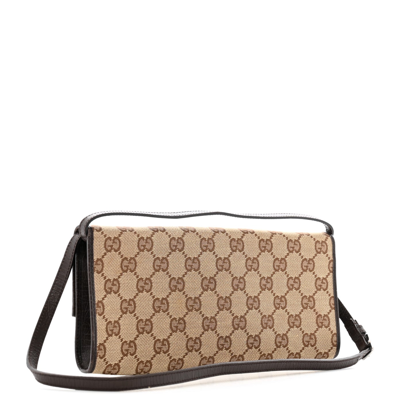 Monogram Bamboo Bar Clutch Dark Brown