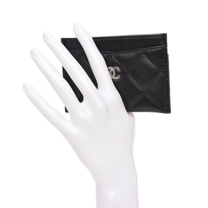 Chanel Lambskin Quilted Card Holder Black 2 of 9