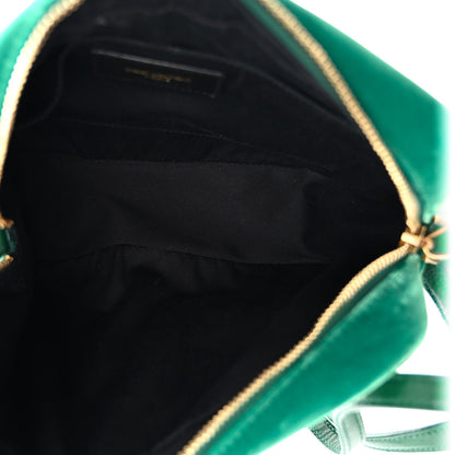 Saint Laurent Velvet Matelasse Monogram Lou Camera Bag Deep Malachite 5 of 9