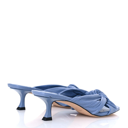 Jimmy Choo Nappa Embossed Lizard Avenue 50 Mules 37 Denim 5 of 12