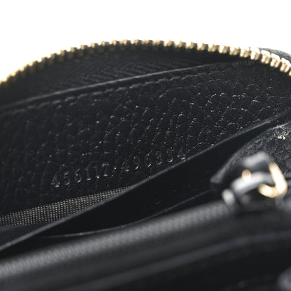 Gucci Dollar Calfskin GG Supreme Monogram GG Marmont Zip Around Wallet Black Beige Ebony 7 of 7