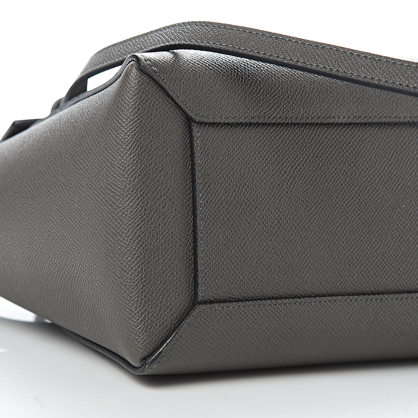 Baby Grained Calfskin Micro Belt Bag Grey