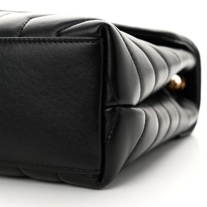 Saint Laurent Calfskin Y Quilted Monogram Small Loulou Chain Satchel Black 10 of 11