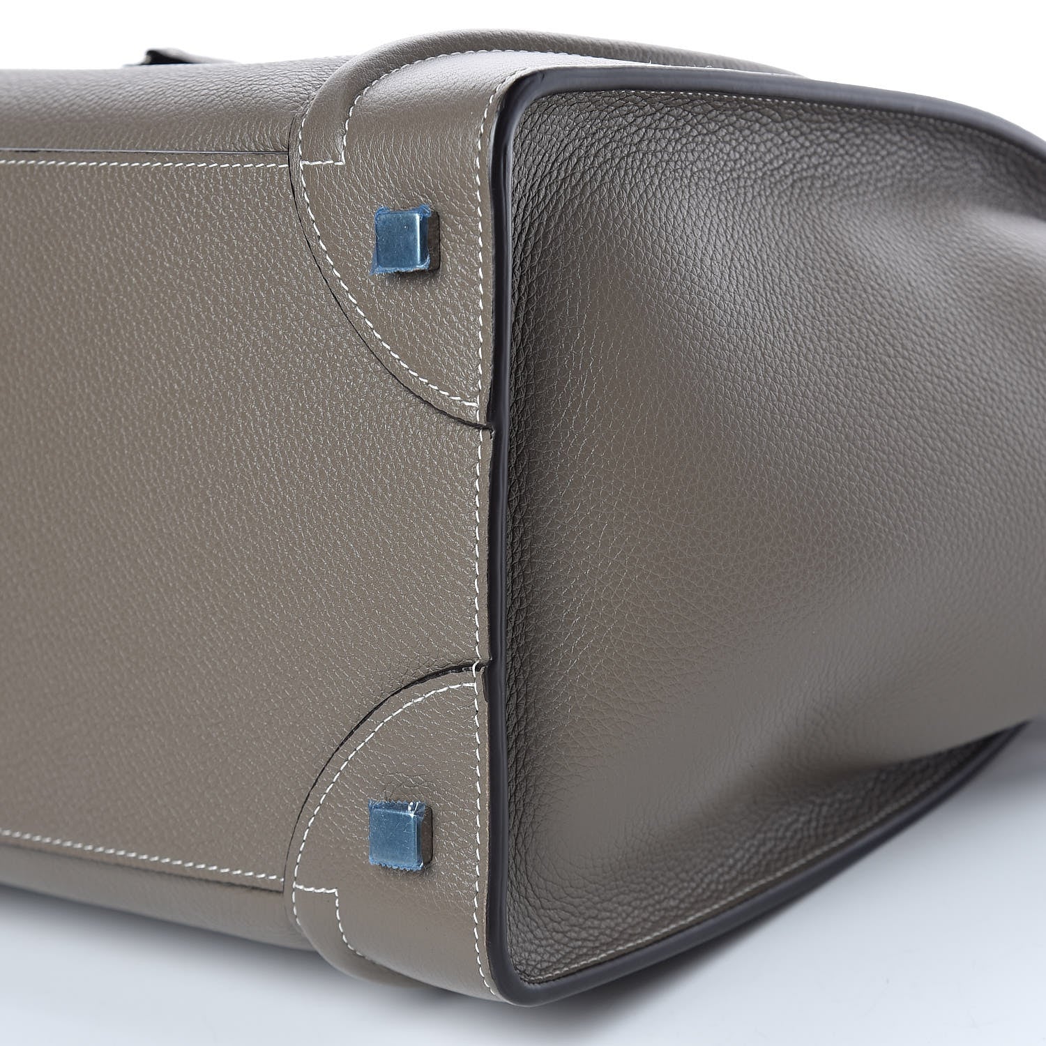 Celine Drummed Calfskin Mini Luggage Souris 10 of 11