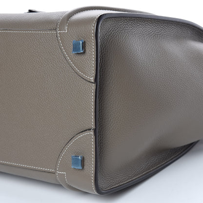 Celine Drummed Calfskin Mini Luggage Souris 10 of 11