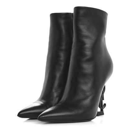 Saint Laurent Calfskin Opyum Ankle Boots 36.5 Black 4 of 9
