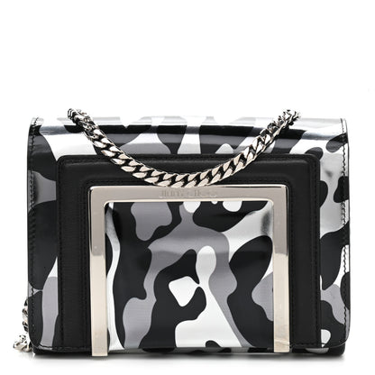 Jimmy Choo Patent Camoleo Ava Crossbody Bag Steel 1 of 14