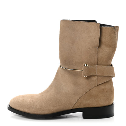 Balenciaga Suede Chunky-Heel Ankle Boots 39 Camel 1 of 7