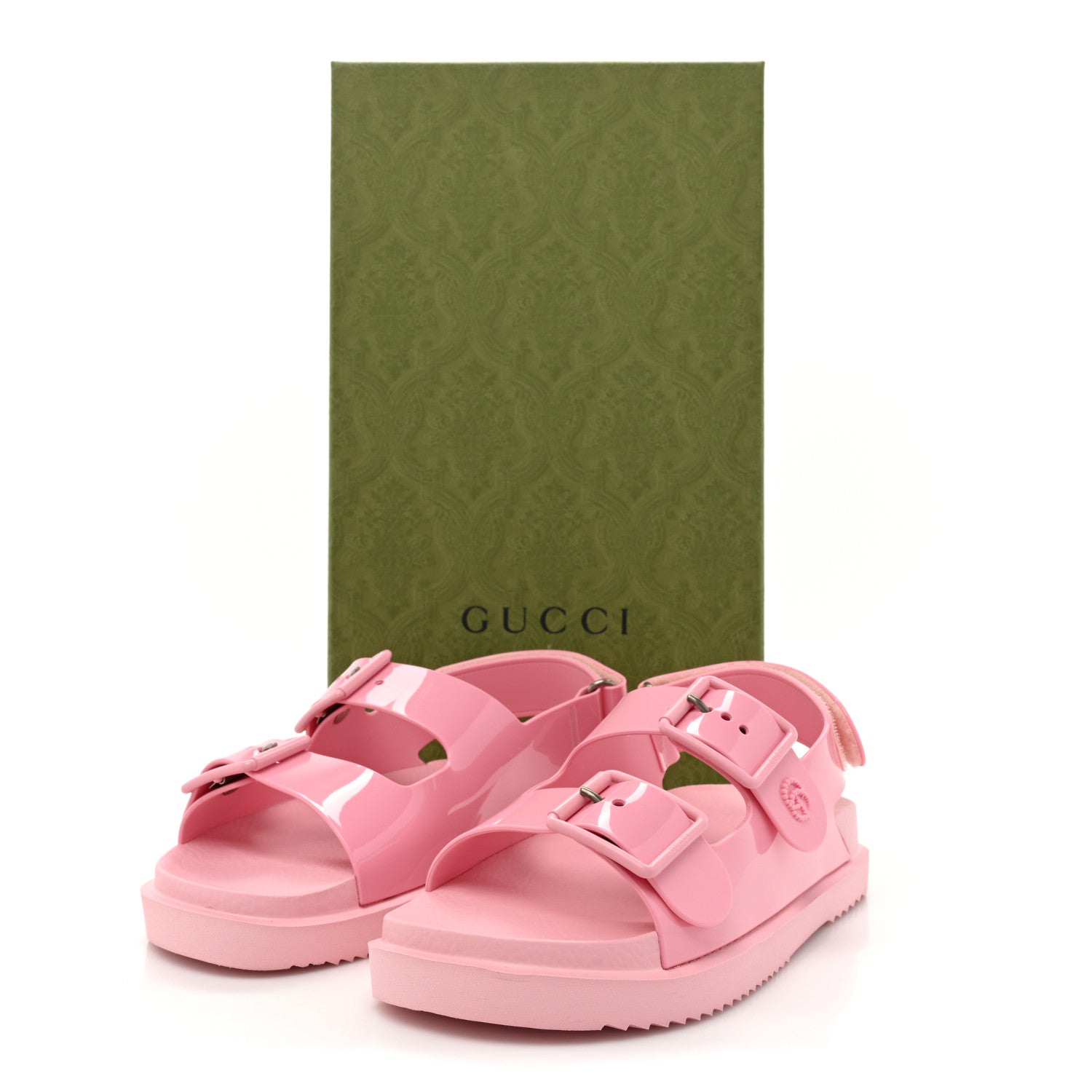 Gucci Rubber Mini Double G Womens Isla Dad Sandals 36 Wild Rose 10 of 10