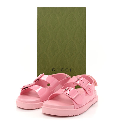Gucci Rubber Mini Double G Womens Isla Dad Sandals 36 Wild Rose 10 of 10