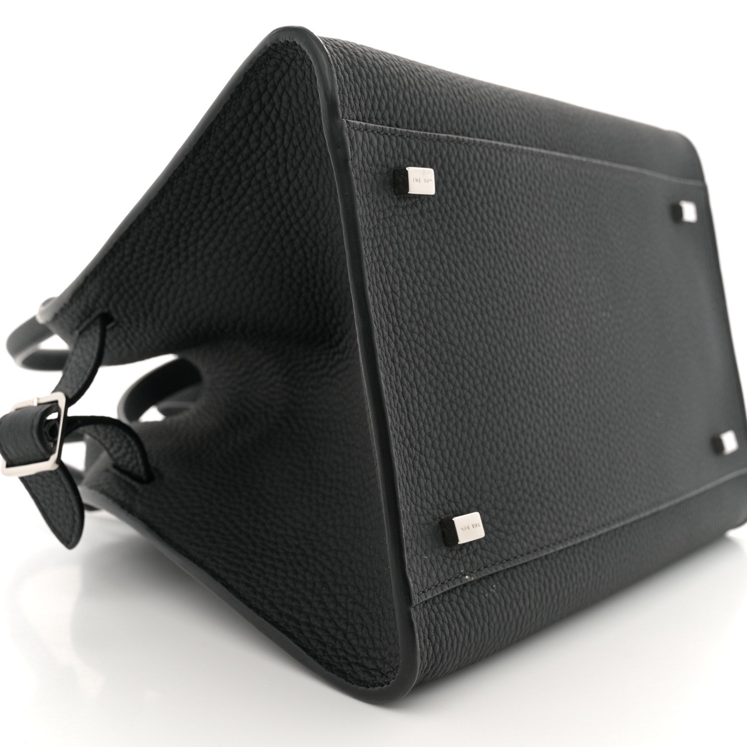 The Row Grained Calfskin Soft Margaux 10 Bag Black 8 of 11